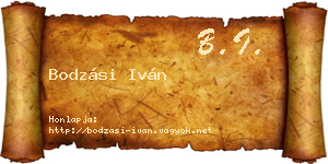 Bodzási Iván névjegykártya